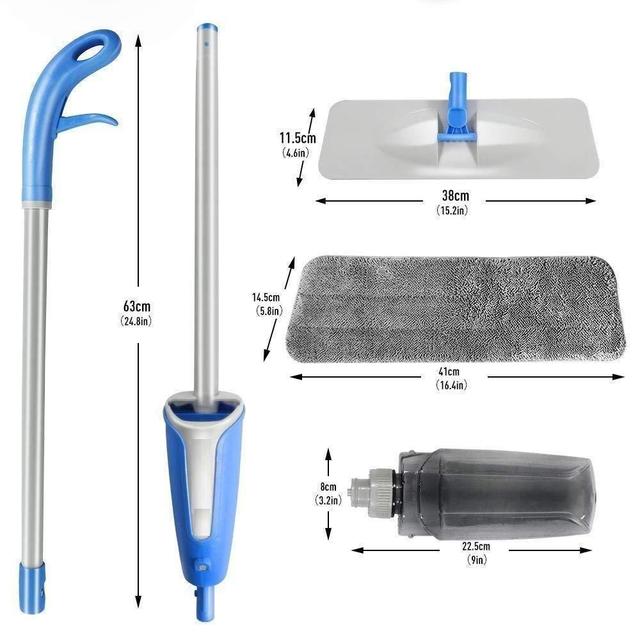 Spray Mop for Floor Cleaning – Refillable Bottle, 360° Swivel Head & Washable Microfiber Pad – Lightweight, Easy-to-Use Floor Cleaner for Home & Office Use